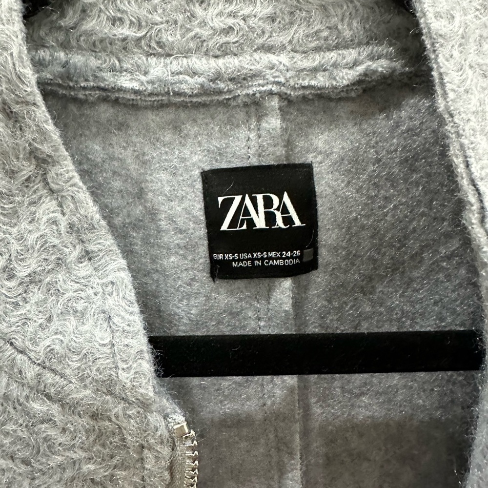 Zara Heather Gray Textured Jacket - Picture 5 of 5